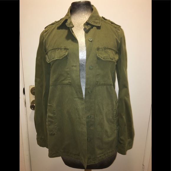 F21 army green utility jacket w/back statement - Picture 1 of 6